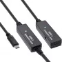InLine USB 3.2 Gen.1 aktive Verlängerung, USB-C Stecker auf USB-C Buchse, 15 m