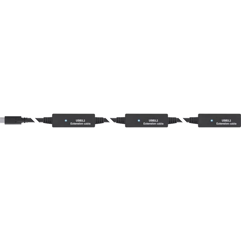 InLine USB 3.2 Gen.1 aktive Verlängerung, USB-C Stecker auf USB-C Buchse, 15 m