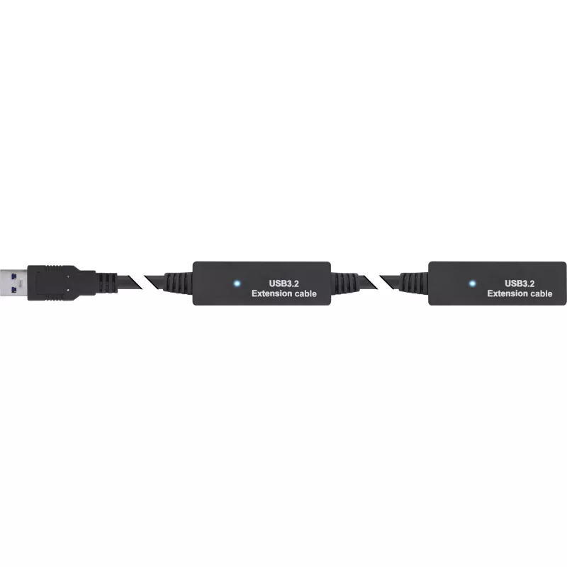 InLine USB 3.2 Gen.1 aktive Verlängerung, USB-A Stecker auf USB-C Buchse, 15m