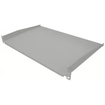 Intellinet 19-Zoll-Ausleger-Fachboden, 1U, Fachbodentiefe 350 mm, unbelüftet, max. 25 kg, Grau, drei Jahre Garantie