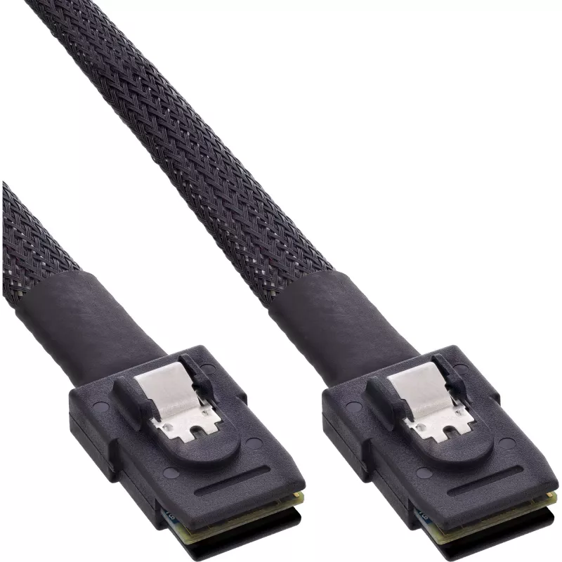 InLine SAS-Kabel intern Mini-SAS SFF-8087 auf Mini-SAS SFF-8087, mit Sideband, 0,75 m