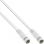 InLine SAT-Kabel 2x geschirmt Ultra-Low-Loss 2x F-Stecker >75 dB weiß 7 m