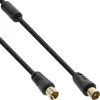 InLine Antennenkabel 2-fach geschirmt >85dB schwarz 0,5m
