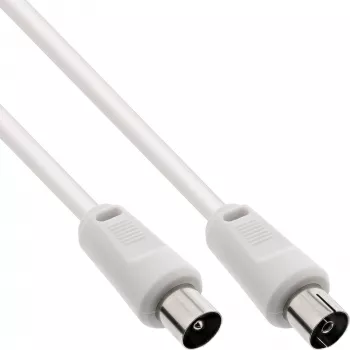 InLine Antennenkabel 2-fach geschirmt Ultra-Low-Loss >75dB weiß 2m