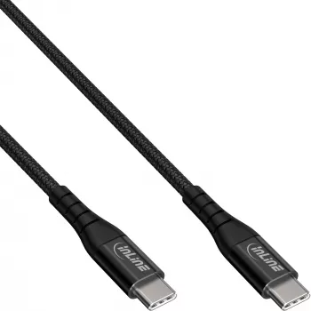 InLine USB 2.0 Kabel, USB-C Stecker/Stecker 100W Schnellladekabel, 1m