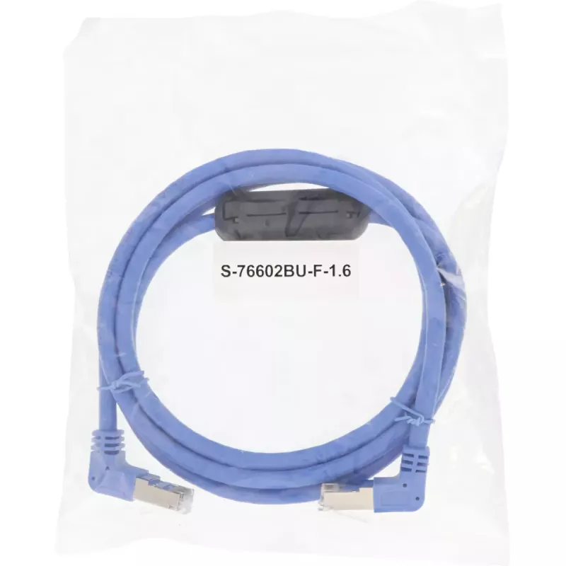 InLine Patchkabel beidseitig nach unten abgewinkelt, S/FTP (PiMf), Cat.6, PVC, blau, 1,6 m