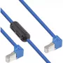 InLine Patchkabel beidseitig nach unten abgewinkelt, S/FTP (PiMf), Cat.6, PVC, blau, 1,6 m
