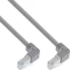 InLine Patchkabel hoch/runter abgewinkelt, S/FTP (PiMf), Cat.6, PVC, Kupfer, grau, 2,67m