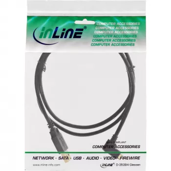 InLine Micro-USB-2.0-Kabel USB Typ A Stecker / Micro-B Stecker, abgewinkelt, schwarz, 1 m
