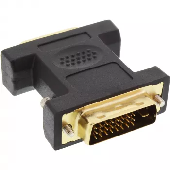 InLine DVI-D Adapter DVI-I 24+5 Buchse / DVI-D 24+1 Stecker, vergoldet