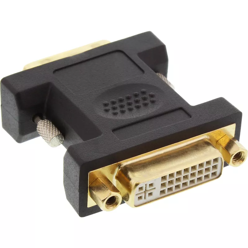 InLine DVI-D Adapter DVI-I 24+5 Buchse / DVI-D 24+1 Stecker, vergoldet
