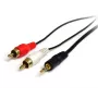 StarTech.com 0,92 m Stereo-Audiokabel – 3,5-mm-Klinkenstecker auf 2x RCA-Stecker