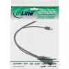 InLine HDMI-Stecker zu DisplayPort-Buchse Konverterkabel, 4K, schwarz/gold, 0,3 m