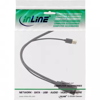 InLine HDMI-Stecker zu DisplayPort-Buchse Konverterkabel, 4K, schwarz/gold, 0,3 m