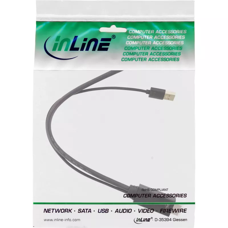 InLine HDMI-Stecker zu DisplayPort-Buchse Konverterkabel, 4K, schwarz/gold, 0,3 m