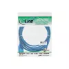 InLine USB 2.0 Kabel Typ A Stecker / Typ B blau transparent 3m