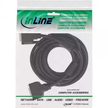 InLine DVI-D-Kabel 24+1 M/F, Dual Link, 2 Ferritkerne, 5 m