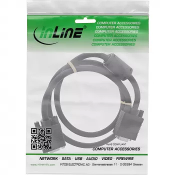 InLine S-VGA-Verlängerungskabel 15HD Stecker/Buchse schwarz 3m