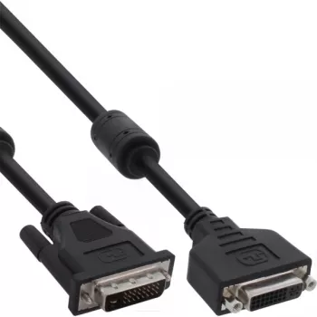 InLine DVI-D-Kabel 24+1 M/F, Dual Link, 2 Ferritkerne, 2 m