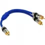 InLine RCA Y-Kabel Premium 1x RCA female / 2x RCA male goldplattiert 0,25m