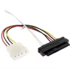 InLine Mini SAS HD-Kabel, SFF-8643 gewinkelt auf 4x SFF-8482 + Strom, 0,5 m