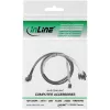 InLine Mini SAS HD Kabel SFF-8643 abgewinkelt auf 4x SATA + Sideband 0,5 m