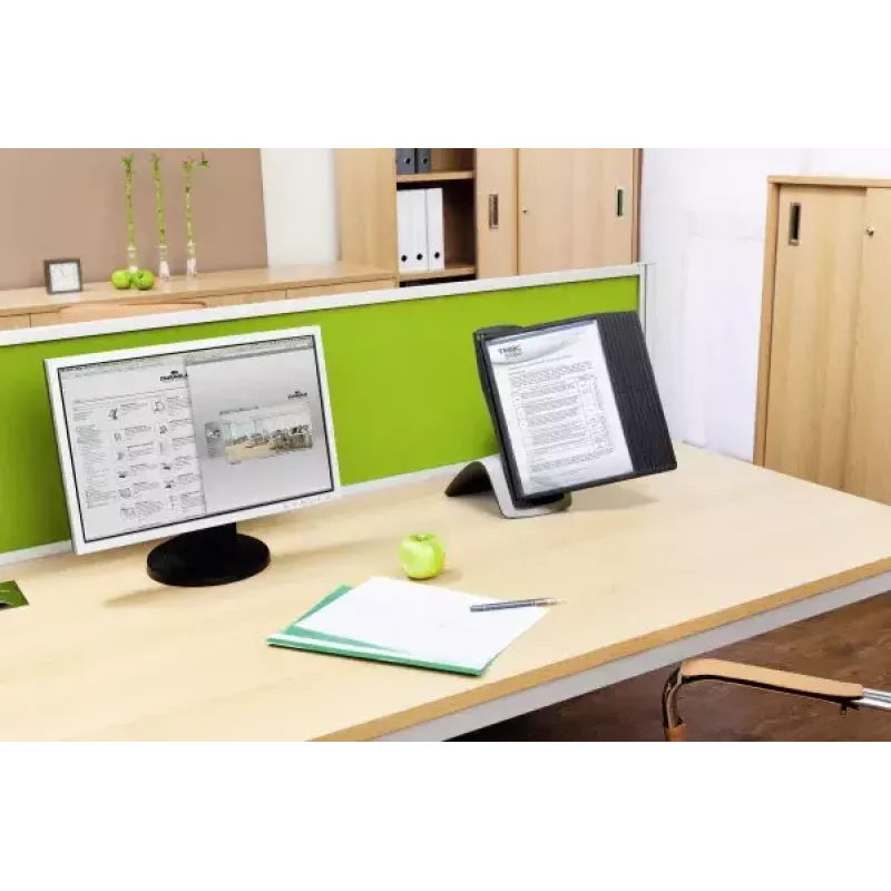 Durable Sherpa Style Table 10 Dokumenten-Display-Karussell Schreibtischständer für 10 A4-Display-Panels