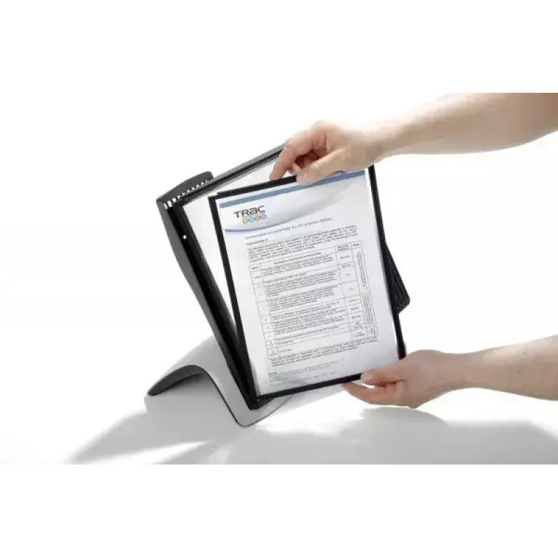 Durable Sherpa Style Table 10 Dokumenten-Display-Karussell Schreibtischständer für 10 A4-Display-Panels
