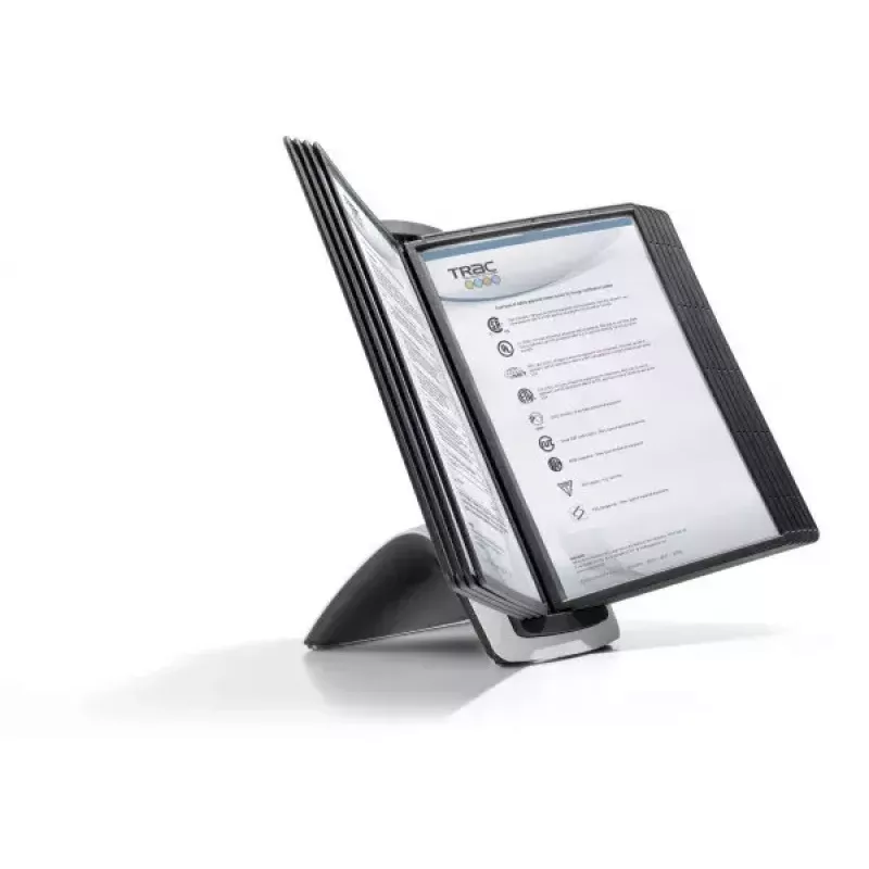 Durable Sherpa Style Table 10 Dokumenten-Display-Karussell Schreibtischständer für 10 A4-Display-Panels