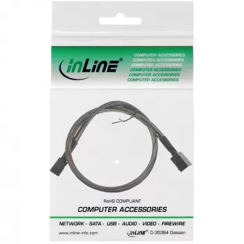 InLine Mini SAS HD Kabel SFF-8643 auf SFF-8643 mit Sideband 0,5 m
