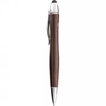InLine woodpen, Touchpad-Stylus + Kugelschreiber, Walnuss/Metall