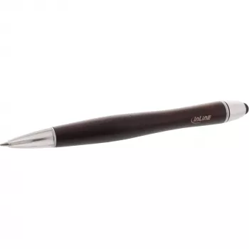 InLine woodpen, Touchpad-Stylus + Kugelschreiber, Walnuss/Metall