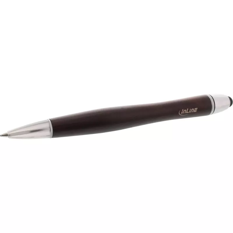 InLine woodpen, Touchpad-Stylus + Kugelschreiber, Walnuss/Metall