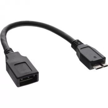 InLine Micro USB 3.0 OTG Adapterkabel Micro-B-Stecker auf USB-Typ-A-Buchse 0,15 m
