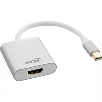 InLine Mini DisplayPort HDMI Adapter Aluminium mit Audio 4K/60Hz 17193W