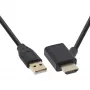 InLine HDMI Adapter M/M mit USB-A Power-Injektor 0,5 m