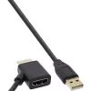 InLine HDMI Adapter M/M mit USB-A Power-Injektor 0,5 m