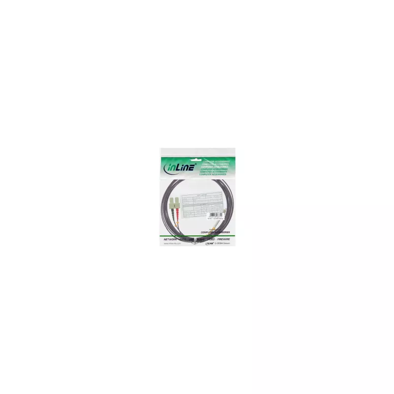 Glasfaser-Duplexkabel InLine 88655P 15m LC/SC 50/125µm OM4
