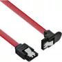 InLine SATA 6Gb/s Kabel mit Verriegelungen gewinkelt 0,75 m