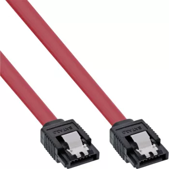 InLine SATA 6Gb/s Kabel mit Clips 0,75m