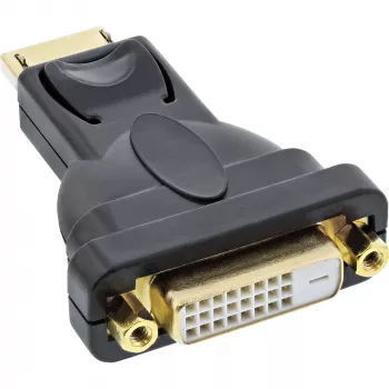 InLine DisplayPort-Adapter DisplayPort-Stecker auf DVI-D 24+1 Buchse schwarz