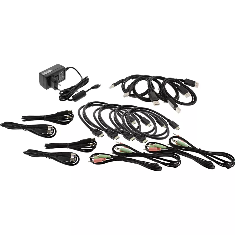 KVM Desktop Switch InLine 62644I 4-Port Dual Monitor DP+HDMI 4K USB 3.0 Audio