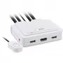 InLine KVM-Switch, 2-Port, USB-C + HDMI auf HDMI, 4K, mit Audio, integr. Kabel
