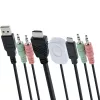 InLine KVM-Switch, 2-Port, USB-C + HDMI auf HDMI, 4K, mit Audio, integr. Kabel