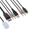 InLine KVM Switch, 2-Port, USB-C+DP auf DisplayPort, 4K, Audio, integr. Kabel