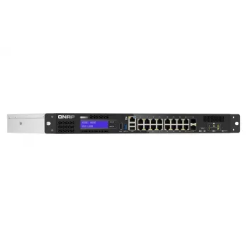 QNAP QGD-1600 Managed Gigabit Ethernet (10/100/1000) 1U Schwarz, Grau