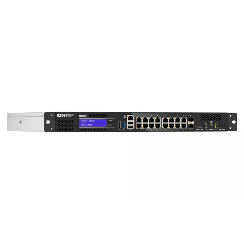QNAP QGD-1600 Managed Gigabit Ethernet (10/100/1000) 1U Schwarz, Grau