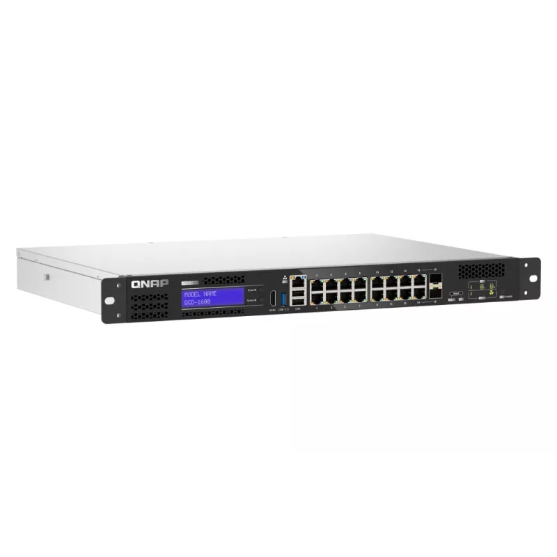 QNAP QGD-1600 Managed Gigabit Ethernet (10/100/1000) 1U Schwarz, Grau