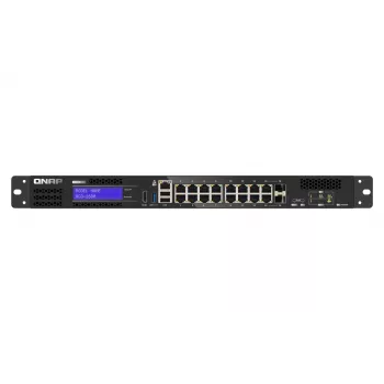 QNAP QGD-1600 Managed Gigabit Ethernet (10/100/1000) 1U Schwarz, Grau