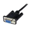 StarTech.com 1m Schwarz DB9 RS232 Serielles Nullmodem-Kabel F/M